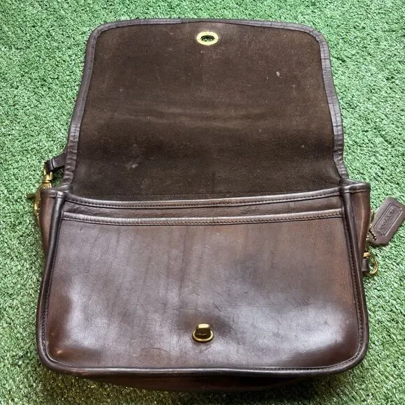 Vintage 90s Coach City Bag Mahogany Brown Leather Shoulder Crossbody Bag 4802 - Picture 10 of 10